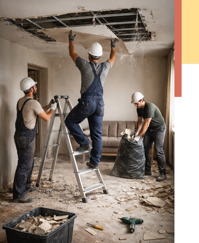 Демонтаж гипсокартонного потолка в Шелехове от 450 руб. за м2 — ОТДЕЛОЧНИК-Шлх