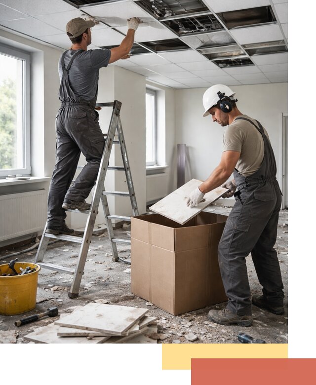 Демонтаж потолочной плитки в Шелехове быстро и аккуратно