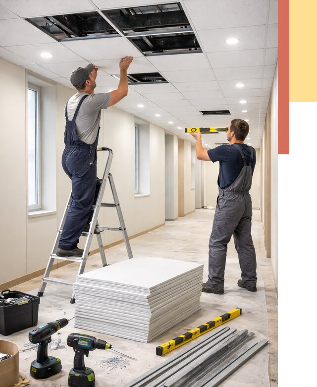 Ремонт потолка Армстронг в Шелехове от 4822 руб. — быстро и недорого | ОТДЕЛОЧНИК-Шлх