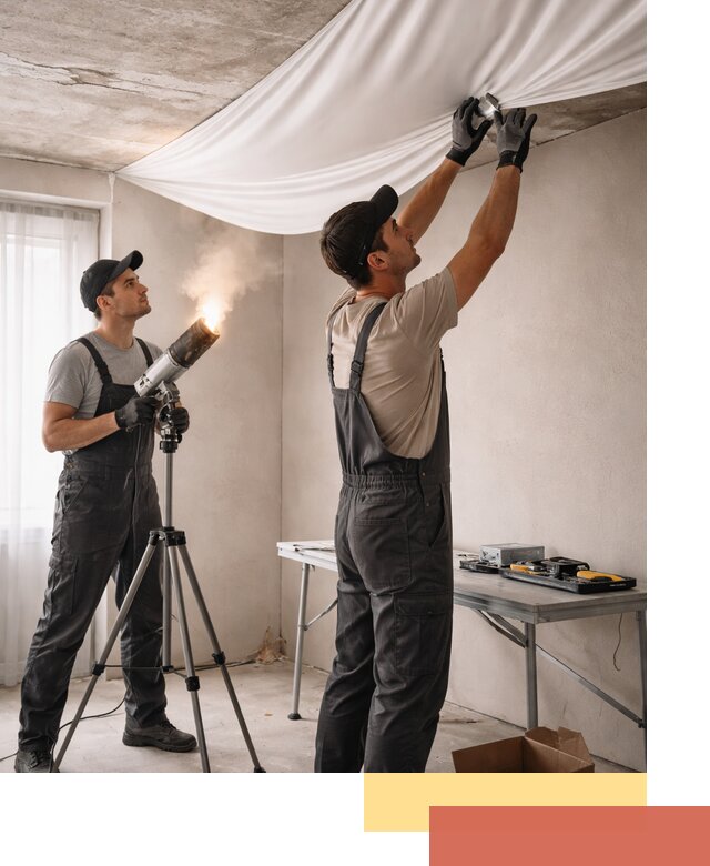 Установка натяжного потолка под ключ в Шелехове