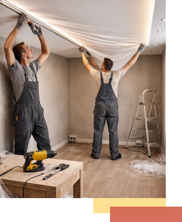 Монтаж натяжного потолка с подсветкой в Шелехове цена и сроки