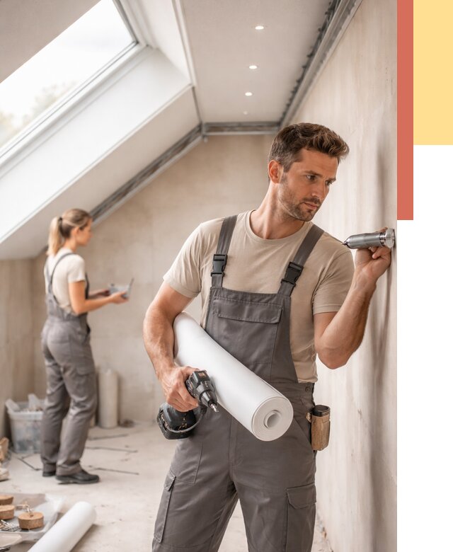 Монтаж натяжного потолка на мансарде в Шелехове от 3750 руб. | ОТДЕЛОЧНИК-Шлх