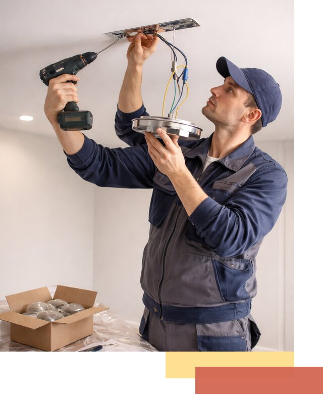 Установка люстры в натяжной потолок в Шелехове