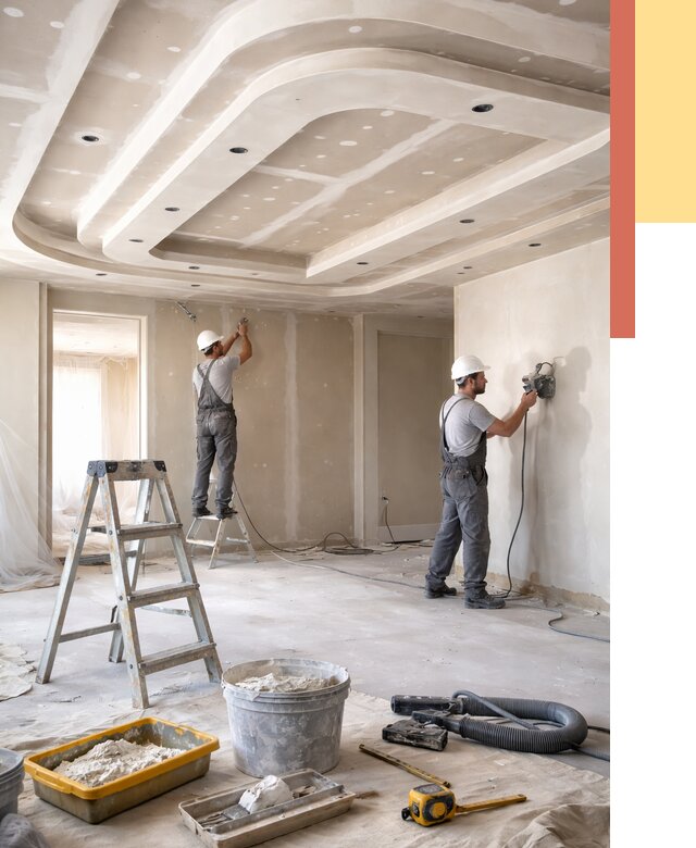 Многоуровневый потолок из гипсокартона в Шелехове от 804 руб. под ключ | ОТДЕЛОЧНИК-Шлх