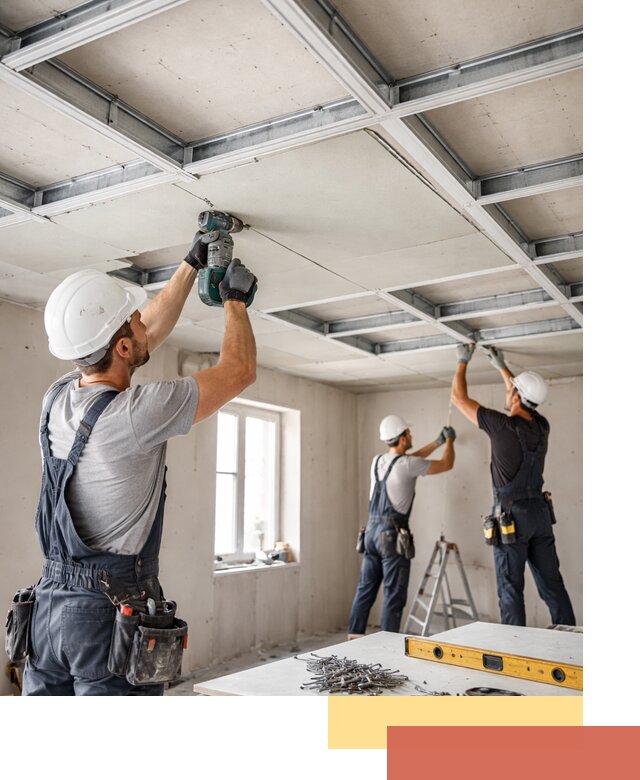 Кессонный потолок из гипсокартона под ключ в Шелехове