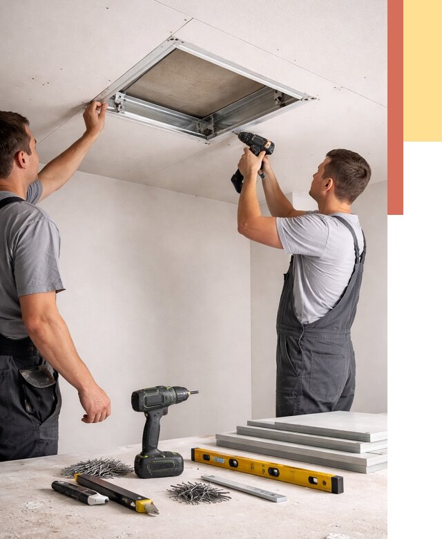 Установка люка в потолок ГКЛ в Шелехове от 2679 руб. под ключ | ОТДЕЛОЧНИК-Шлх