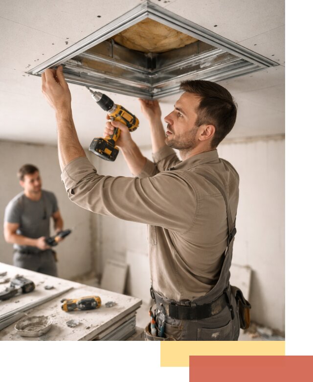 Монтаж люка в потолок из ГКЛ в Шелехове