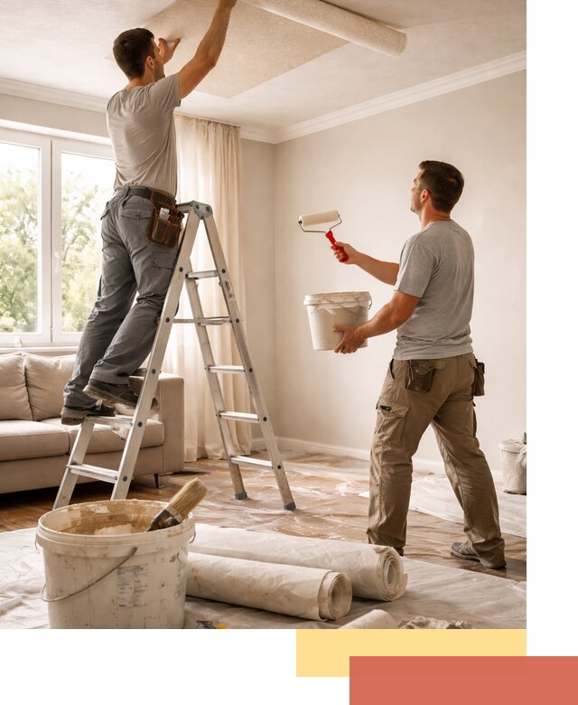 Поклейка обоев на потолок в Шелехове — качественно и быстро