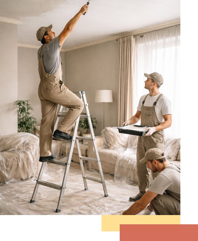 Покраска потолков акриловой краской в Шелехове качественно и быстро