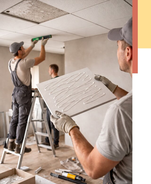 Монтаж потолочной плитки в Шелехове от 4822 руб. — быстро и недорого | ОТДЕЛОЧНИК-Шлх