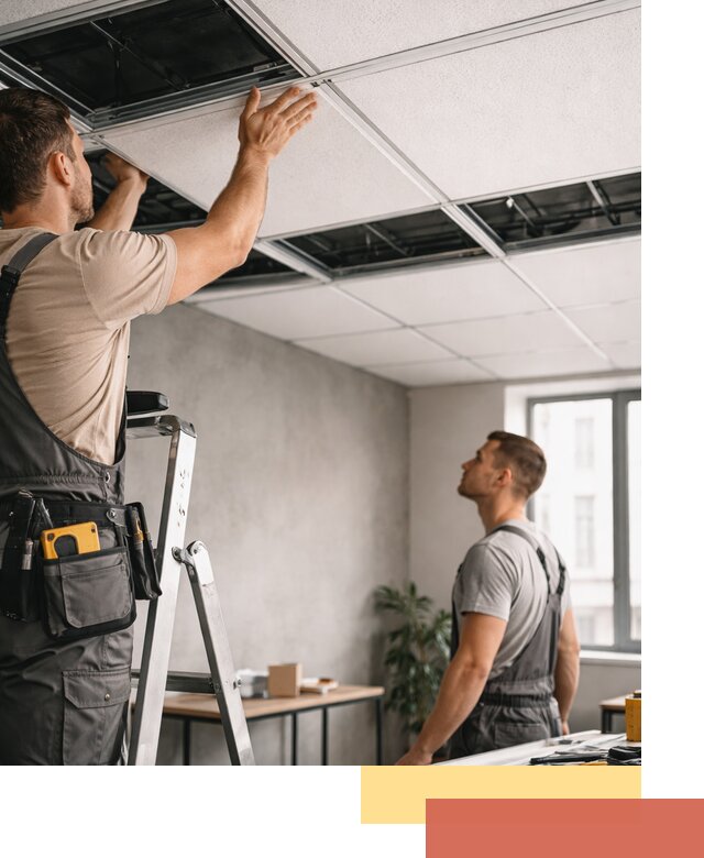 Монтаж потолочной плитки в Шелехове качественно и в срок