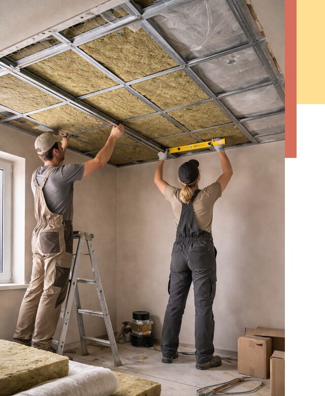 Шумоизоляция потолка в Шелехове от 1339 руб. под ключ — услуги ОТДЕЛОЧНИК-Шлх