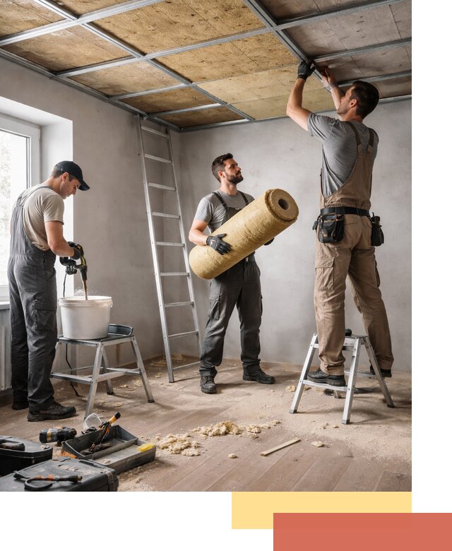 Шумоизоляция потолка в Шелехове: профессиональный монтаж и отделка